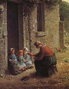 Woman feeding the children Jean Francois Millet